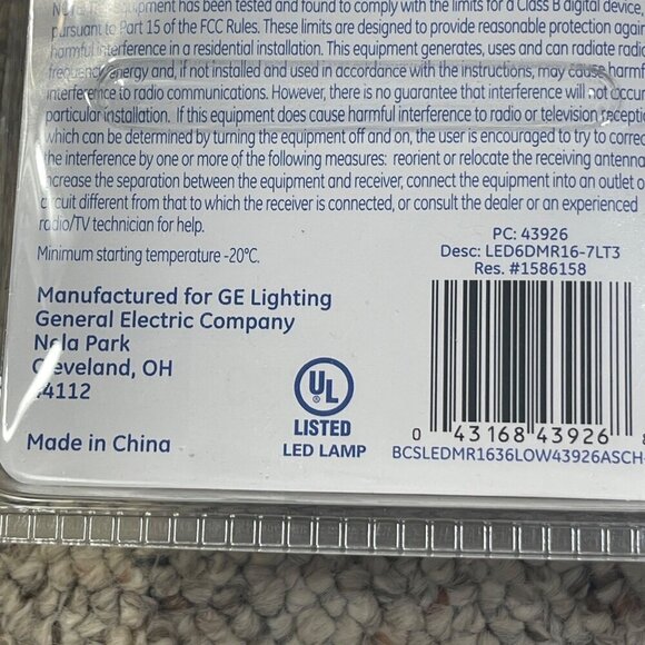 (2) GE Basic LED 50W EQ 6W Soft White Dimmable LED Light Bulb Indoor Floodlight - Picture 4 of 6